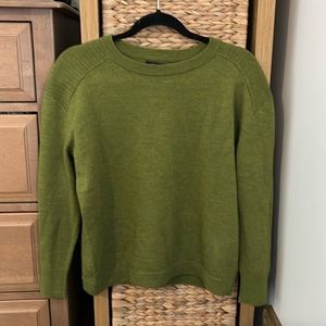 Green merino wool sweater